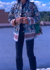 Blue/Orange Reversible Mud Print Jacket